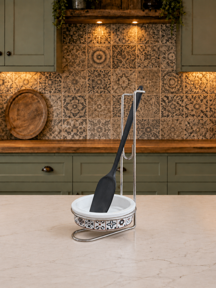 Kepçelik - Seramik Kepçelik Ceramic Desen GÜMÜŞ
