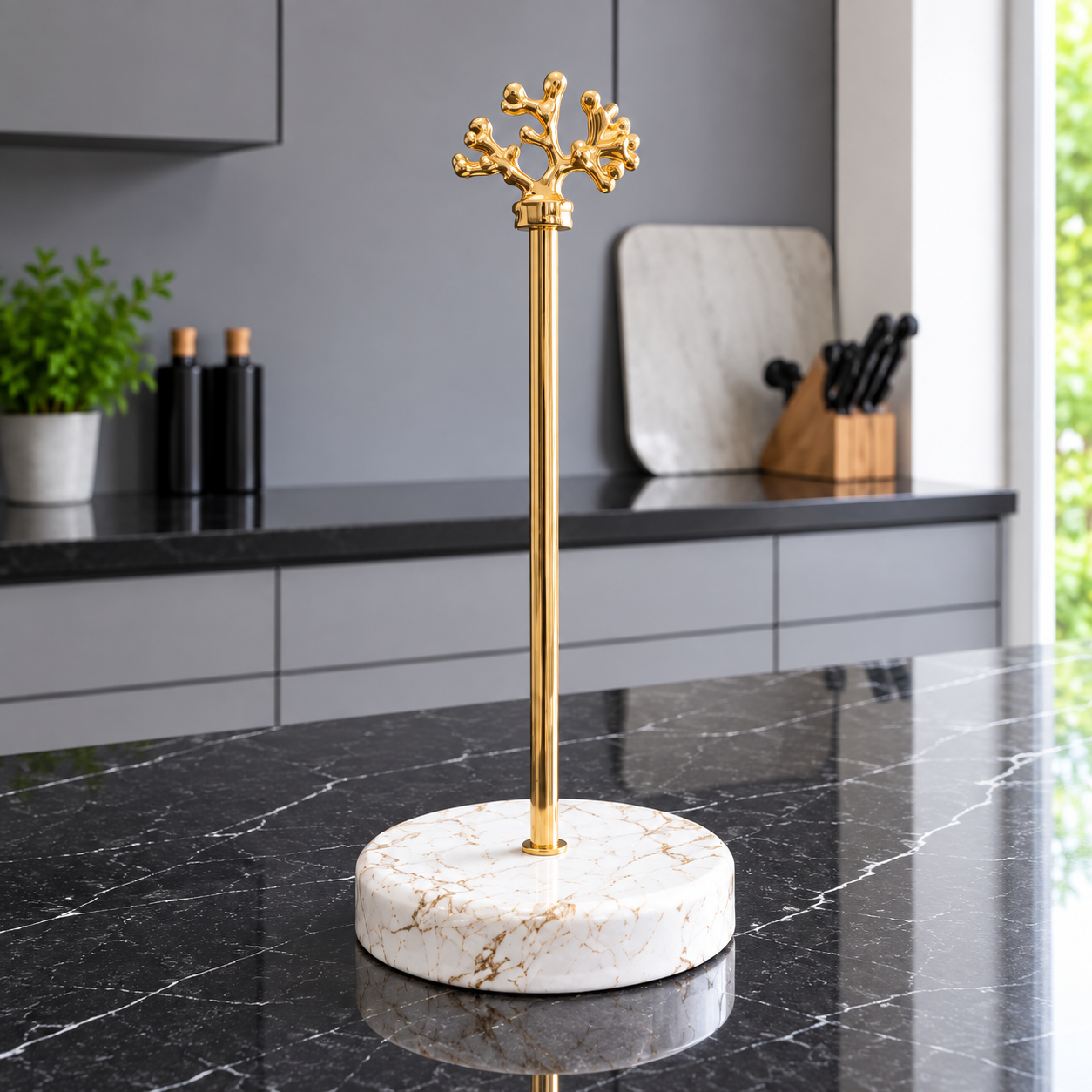 Kağıt Havluluk - Beyaz Mermer Desen Gold