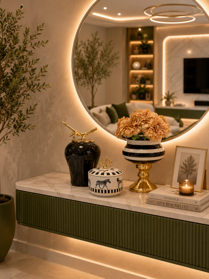 Dekoratif - Salon Seti Zebra At Gold