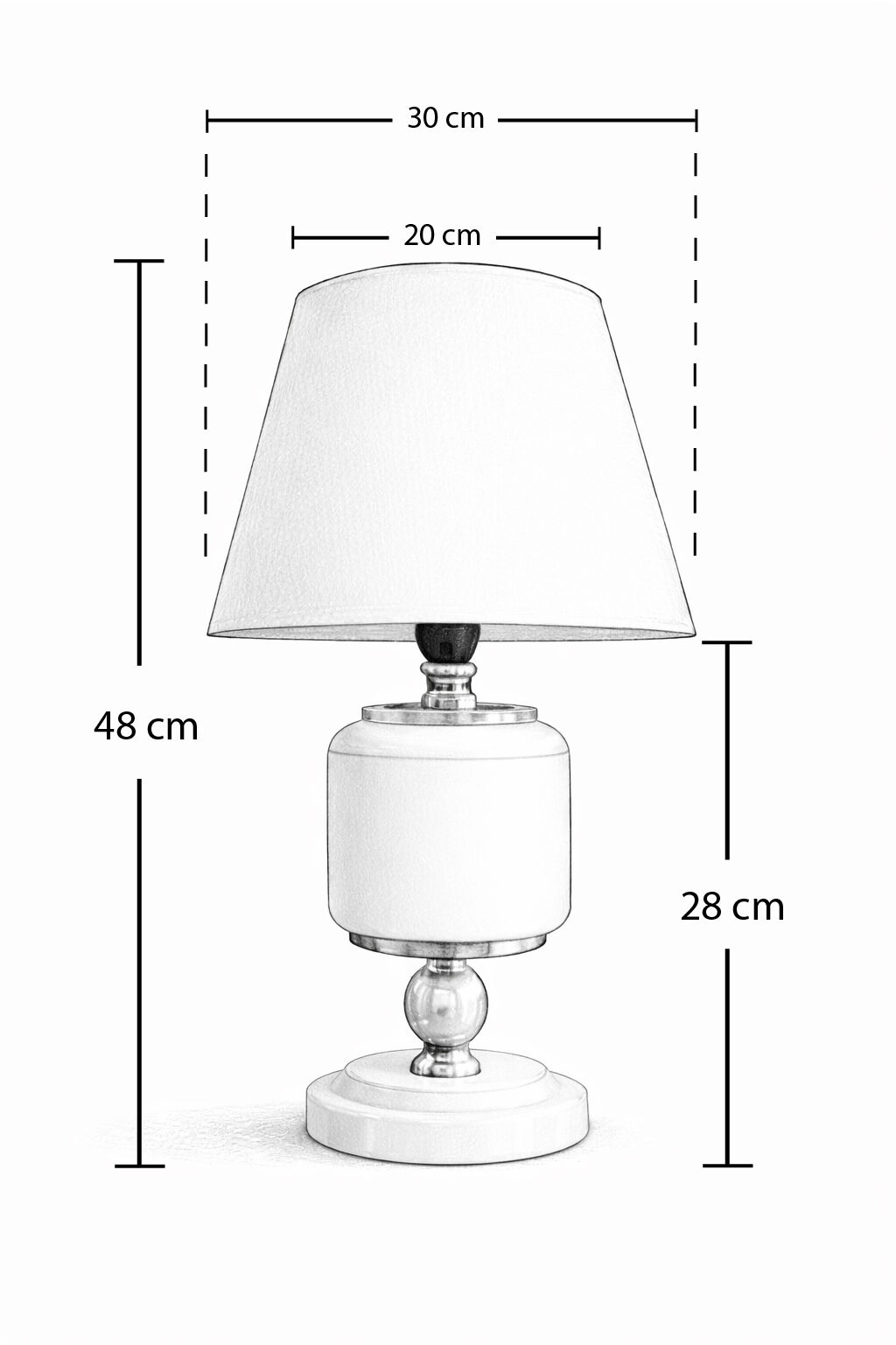 Abajur - Oval Kelebek Desen Siyah Şapka Gümüş – görsel 2