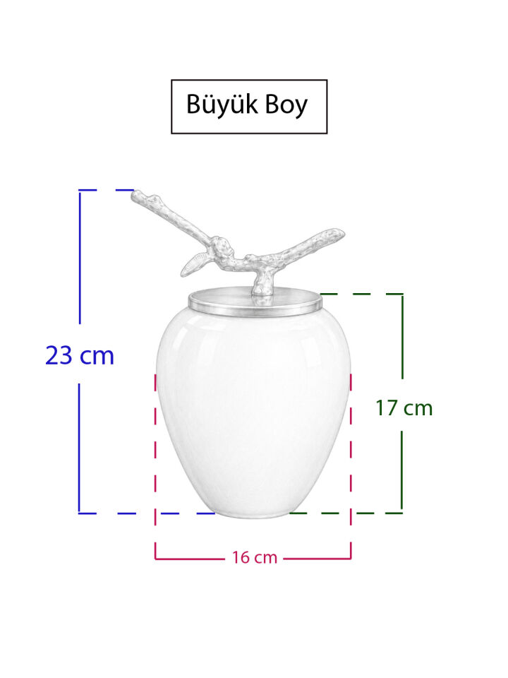 Dekoratif Obje - Sultan 2'li Küp Gri Şeritli Leopar Gümüş