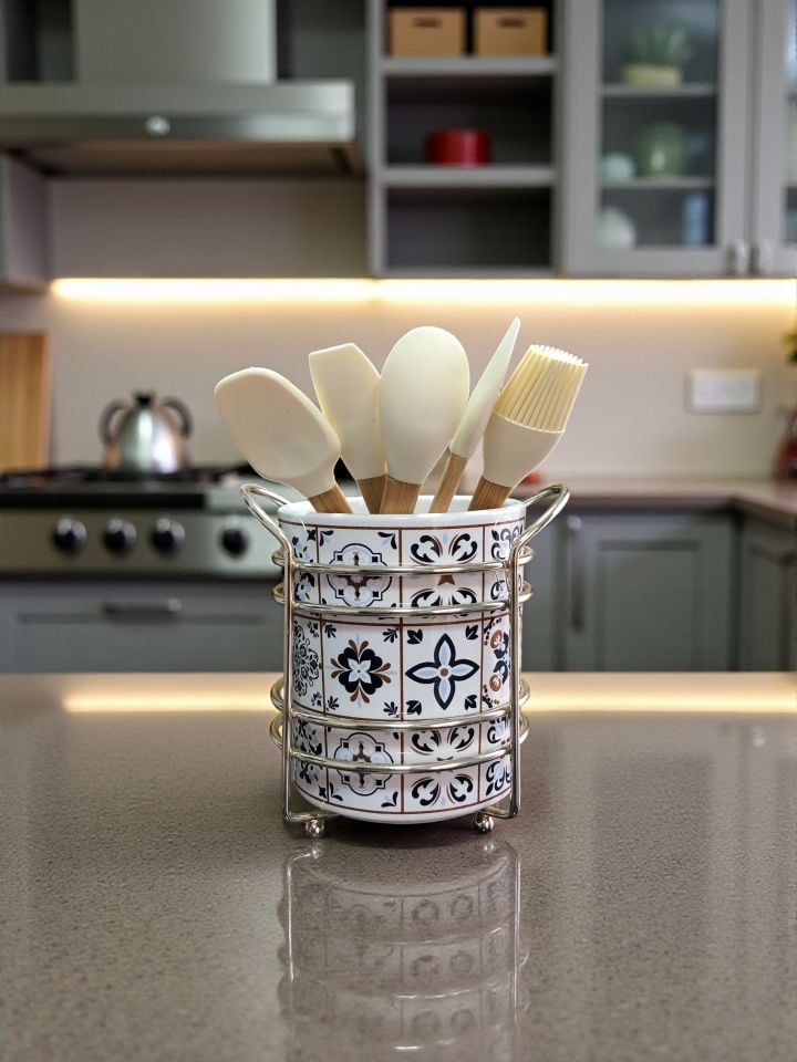 Kaşıklık - Ceramic Desen Gümüş