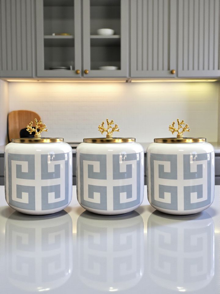 Kahve Köşesi - Gri Versa Desen 1.4 L Baharatlık Gold