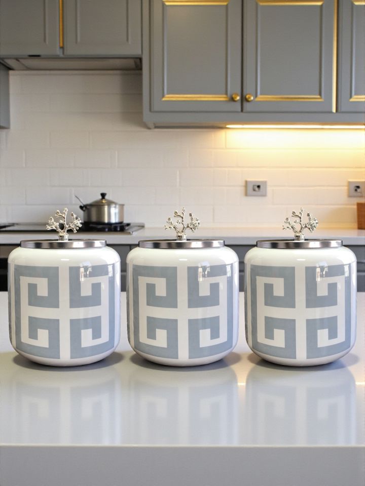 Kahve Köşesi - Gri Versa Desen 1.4 L Baharatlık Gümüş