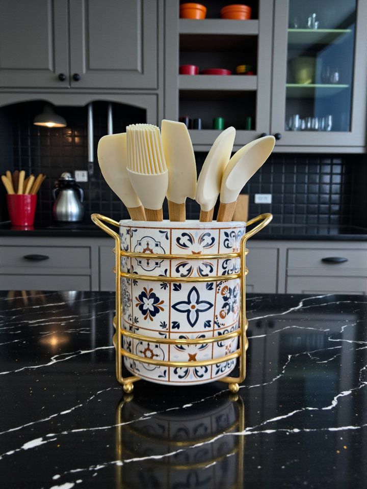 Çeyiz Seti - 103 Ceramic Desen Mutfak Seti Gold