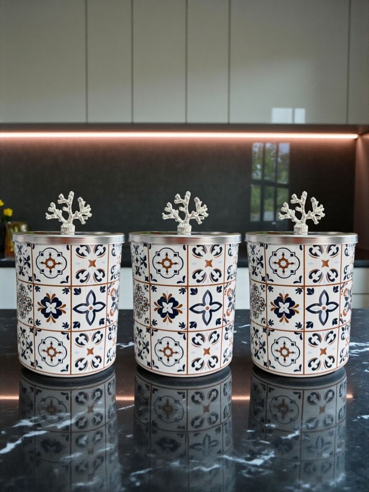 Çeyiz Seti - 103 Ceramic Desen Mutfak Seti Gümüş