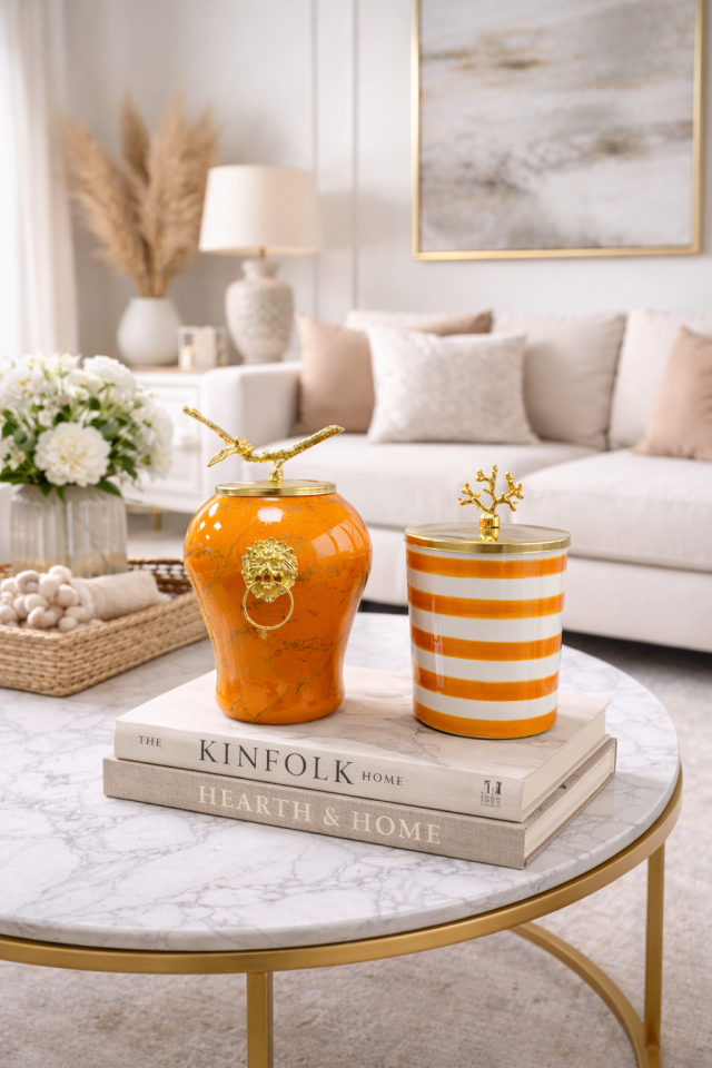 Dekoratif - Soft Sarı Mermer Şah Zebra Silindir Gold