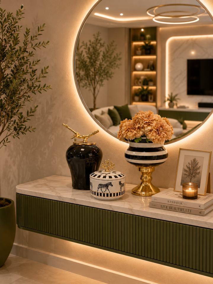 Dekoratif - Salon Seti Siyah Zebra At Gold