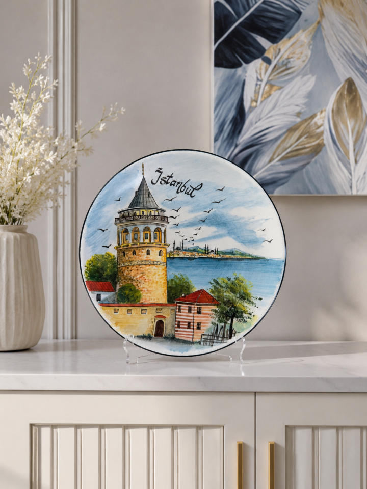 Ev Dekorasyonu - El Yapımı 30 cm Dekoratif Tabak