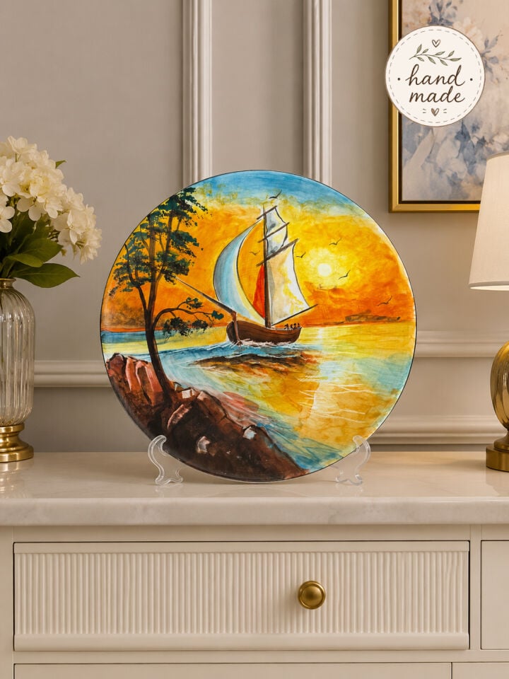 Ev Dekorasyonu - El Yapımı 30 cm Dekoratif Tabak