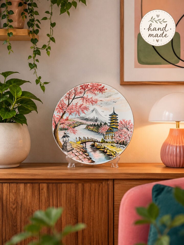 Ev Dekorasyonu - El Yapımı 30 cm Dekoratif Tabak