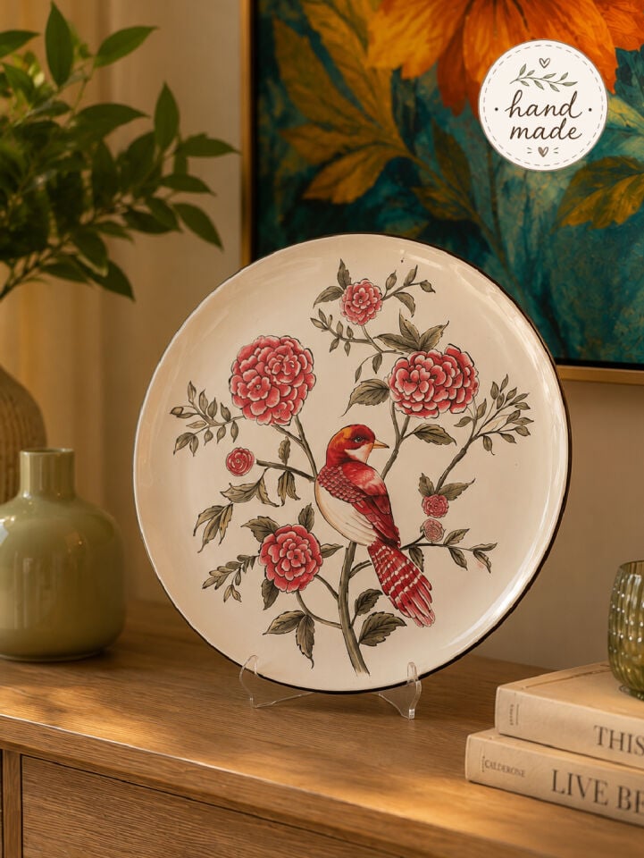Dekoratif Seramik Tabak 30 cm Collection Kuş Desenli
