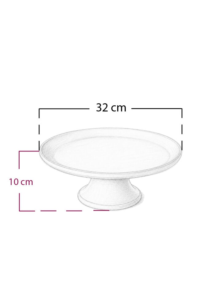 Kahverengi Çizgili Seramik Sunum Seti | Kek Fanusu, Katlı Kurabiyelik ve Servis Tabağı Gold